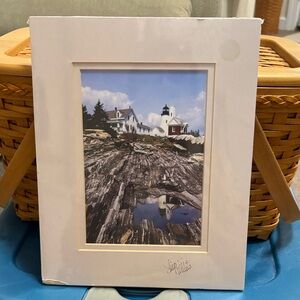Print Pemaquid Point Lighthouse in Bristol, Maine. Signed